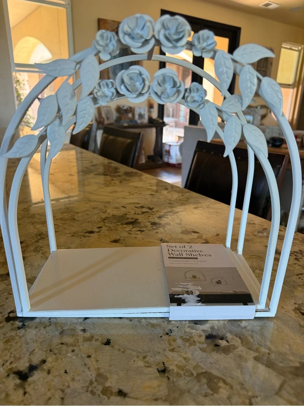 Set of 2 Decorative Wall Shelves Shabby Chic Love Shack Fancy Bedroom Dorm Ivory